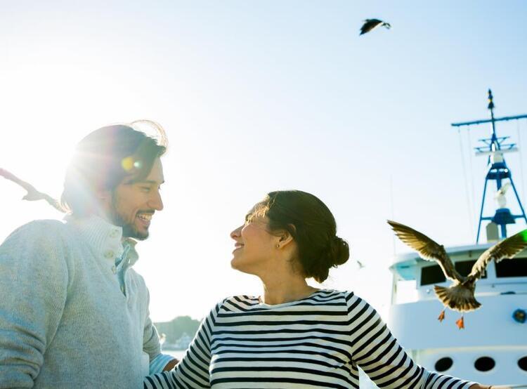 couple on boat