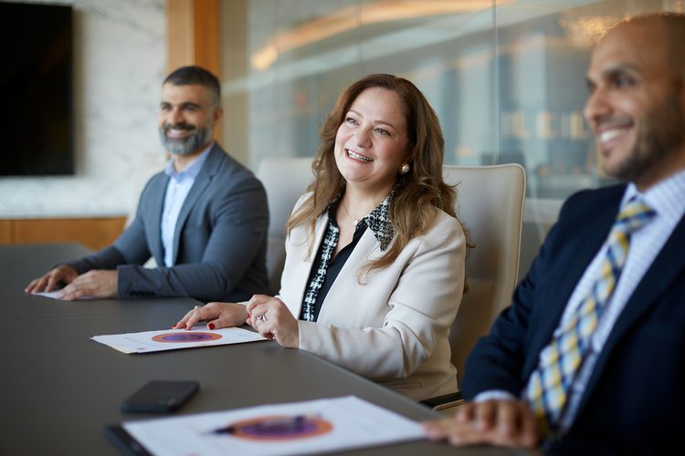 business people at conference table